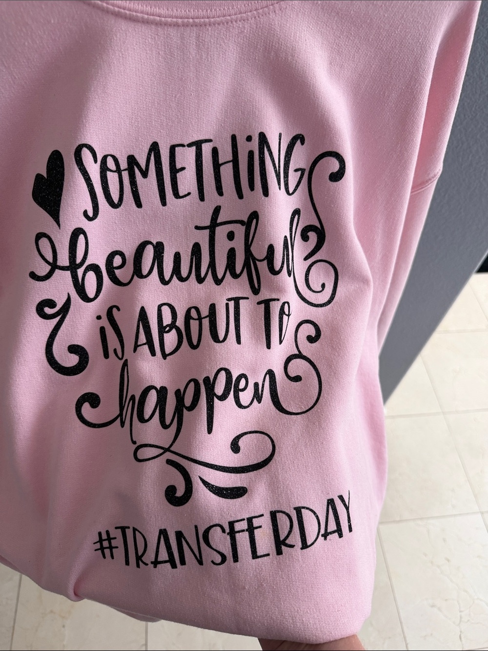 Trinity Pink Graphic Sweatshirt with Black Script